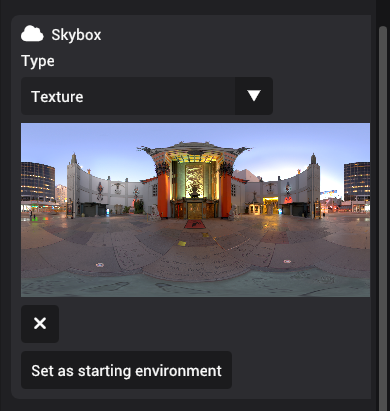 Texture skybox